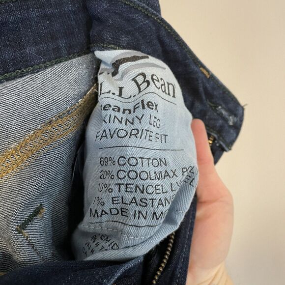 Women's L.L. BeanFlex Jeans High-Rise Slim-Leg Ankle Sz 6 - Picture 9 of 10